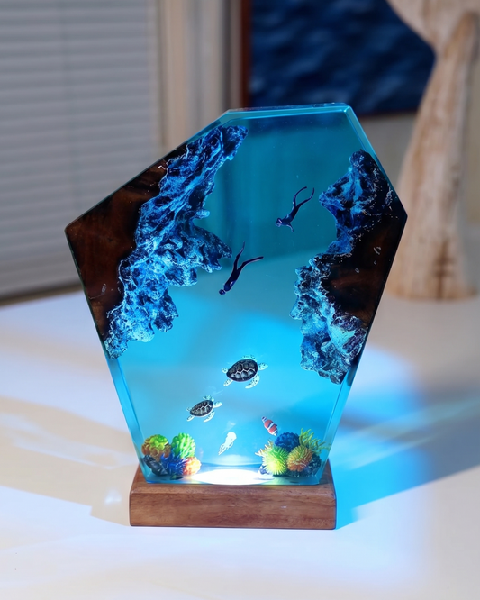 Ocean Resin Lamp