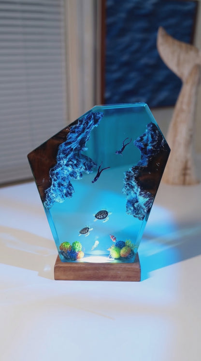Ocean Resin Lamp